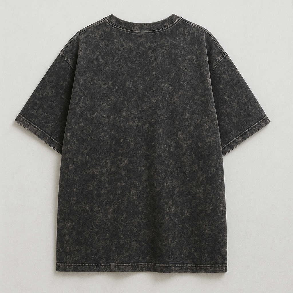 Black Acid Washed Over Sized T-Shirt