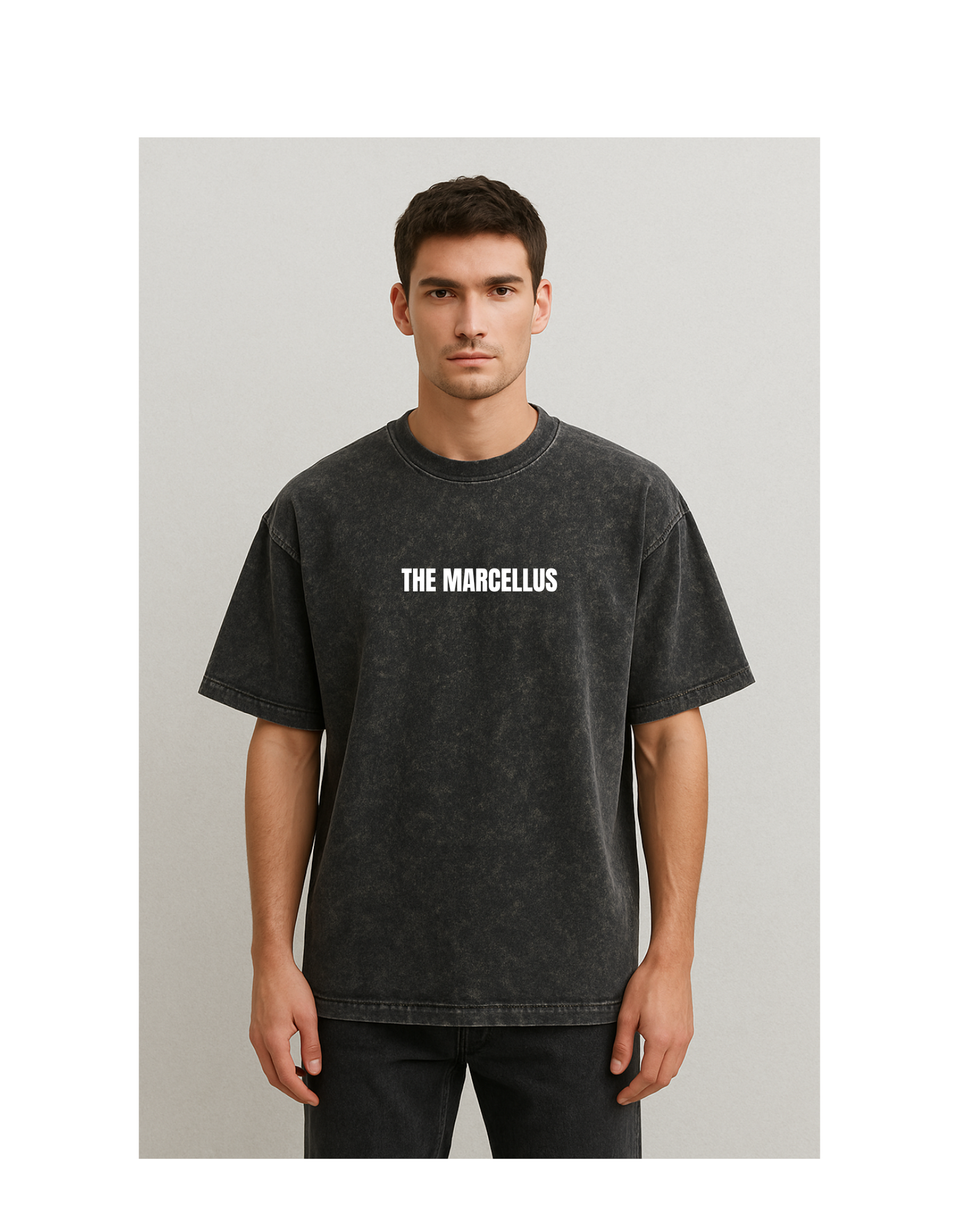 Black Acid Washed Over Sized T-Shirt